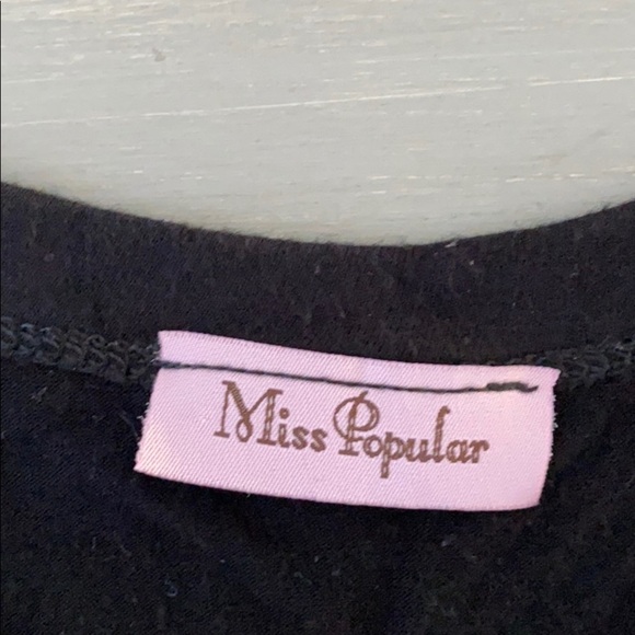 Miss Popular Girls Black and Gold T-shirt - Picture 2 of 3